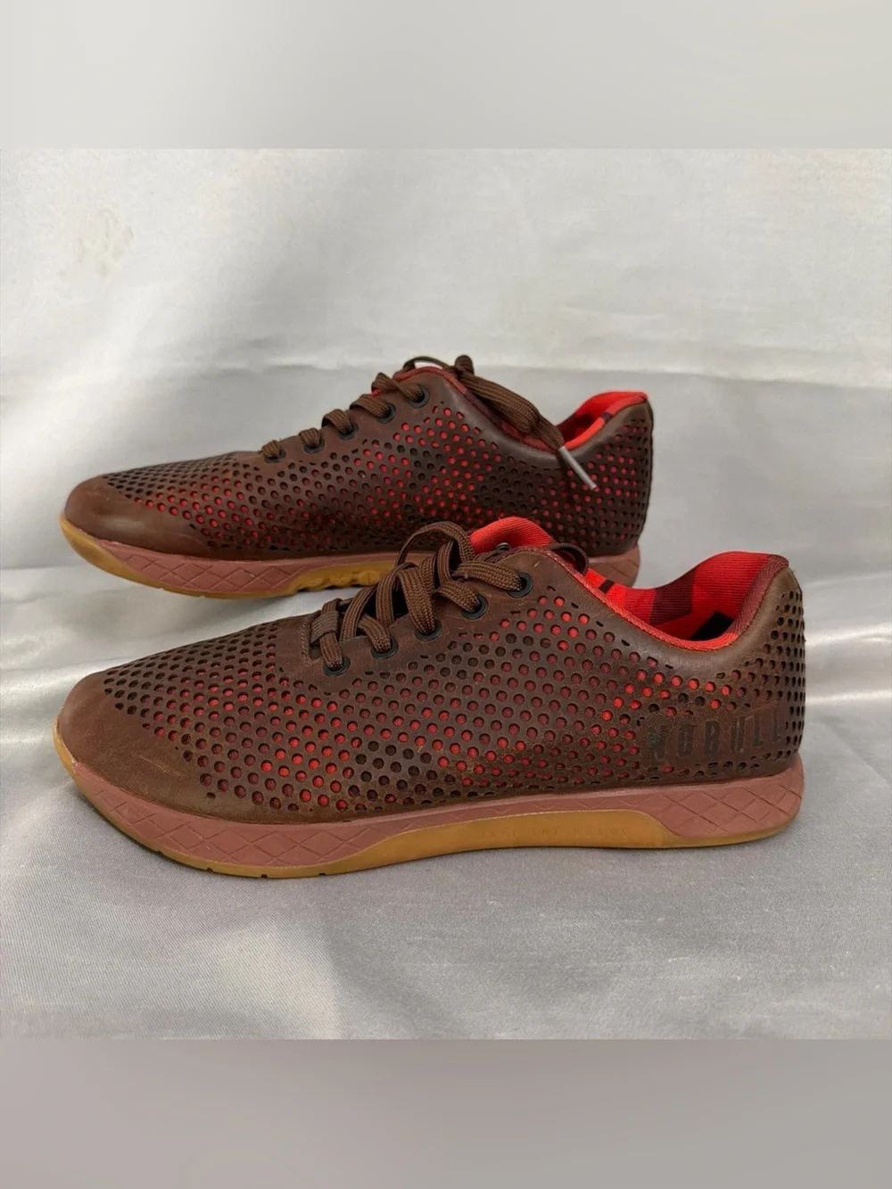 Nobull Leather Trainer W10.5 M9 Brown Black Athletic Running Shoes Sneakers